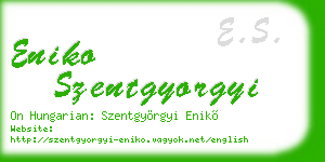 eniko szentgyorgyi business card