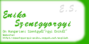 eniko szentgyorgyi business card